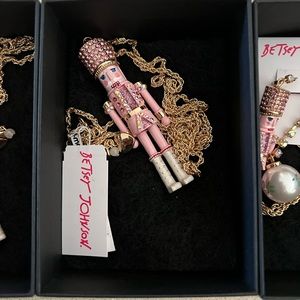 Betsey Johnson Pink Nutcracker Necklace